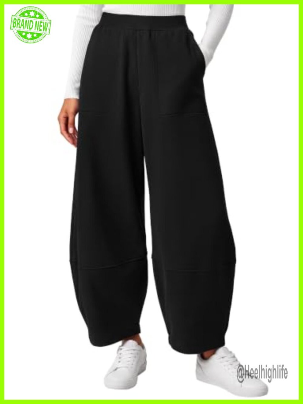 Wide Leg Ankle Palazzo Fleece Harem Barrel Sweatpants